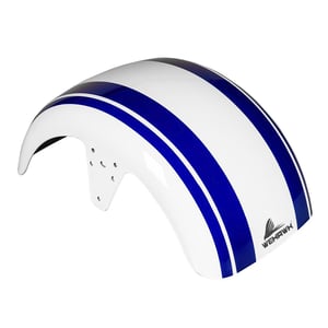 Paralama Dianteiro 3 Para Scooter Eletrica X7/Rz07/Wx07/Mini X07/Rz10/Wx10 Branco/ Faixa Azul