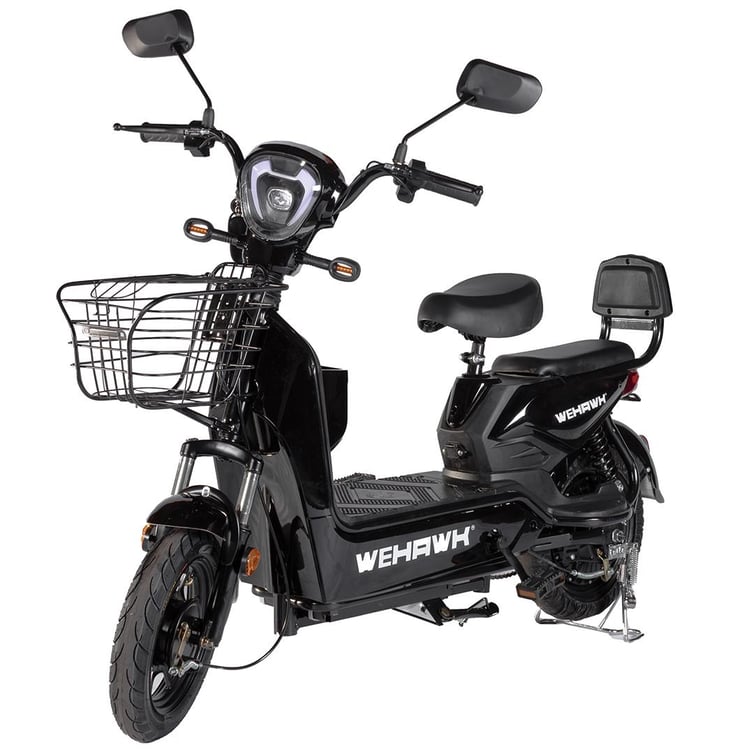Bicicleta Scooter Eletrica Basket Wehawk 500w Bat 48v 12ah Preta
