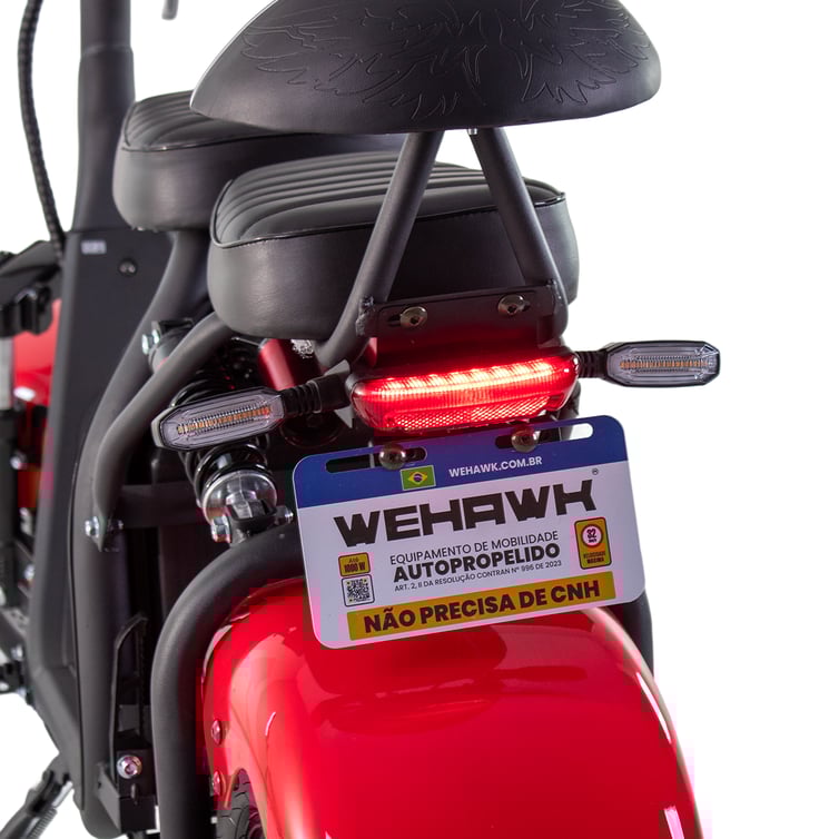 Scooter Bicicleta Eletrica Nb Free Wx-10 Wehawk 1000w Bat 60v 20ah 2 Lugares Vermelha New