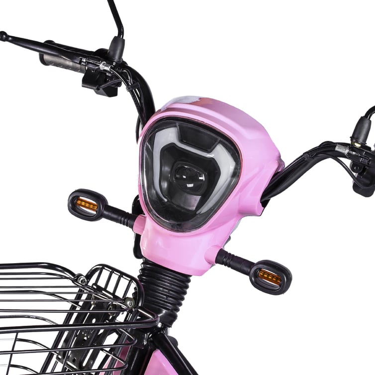 Carenagem Do Farol Para Bicicleta Eletrica Basket Wd Rosa