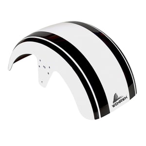 Paralama Dianteiro Para Scooter Eletrica Wehawk X7/X8/X16 2000w Branco/ Faixa Preta