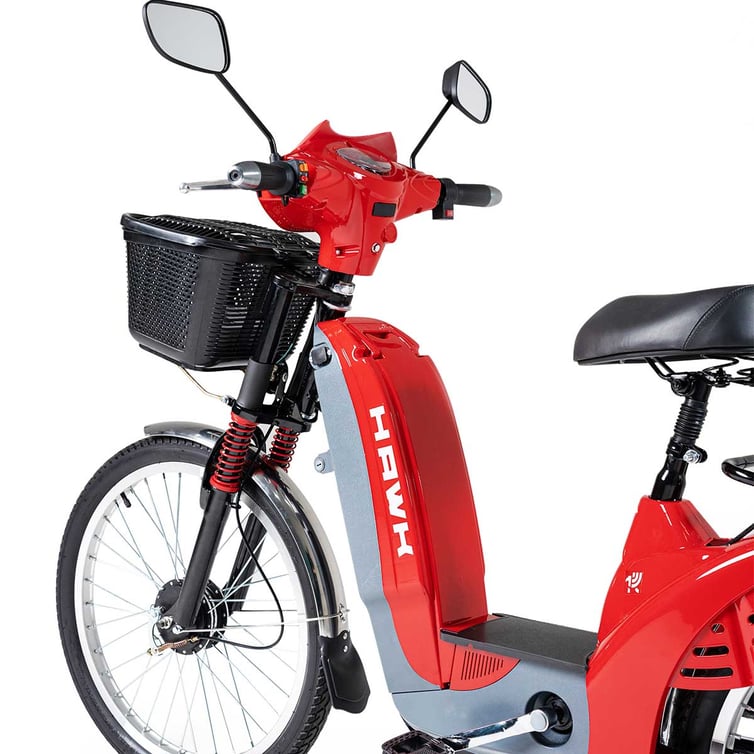 Bicicleta Scooter Eletrica Eb500w Wx-01 Wehawk Bat 48v 12ah Vermelha