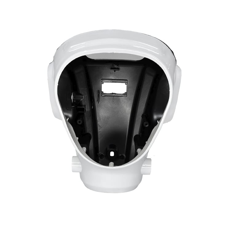 Carenagem Do Farol 1 Para Bicicleta Eletrica Basket 500w/Rz03/Wx03 Branca Jn/Eb