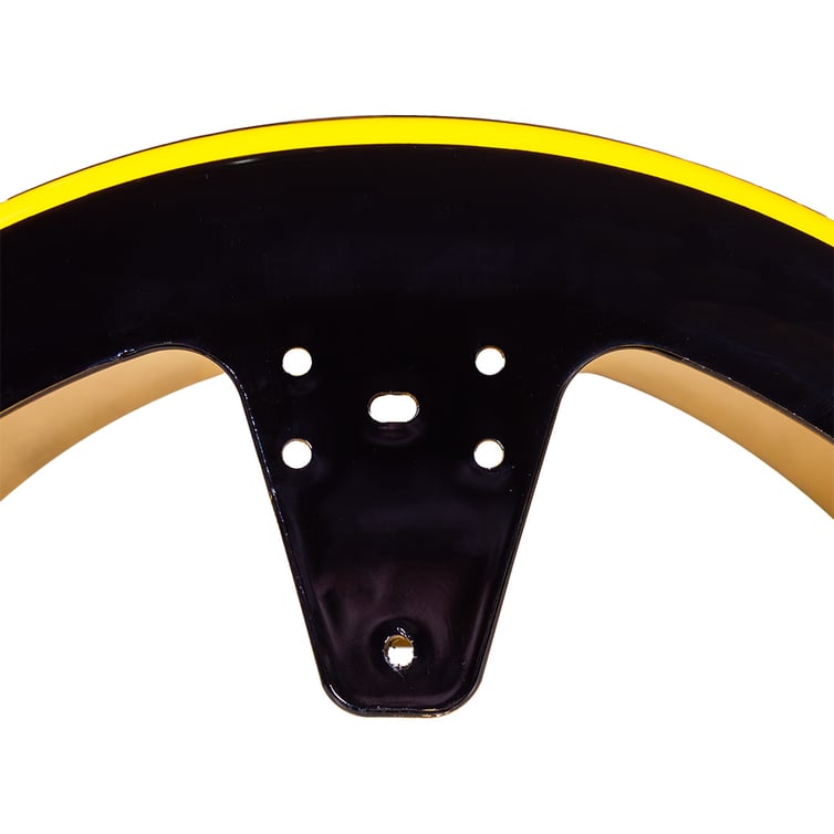 Paralama Dianteiro 3 Para Scooter Eletrica X7/Rz07/Wx07/Mini X07/Rz10/Wx10 Preto/ Faixa Amarela