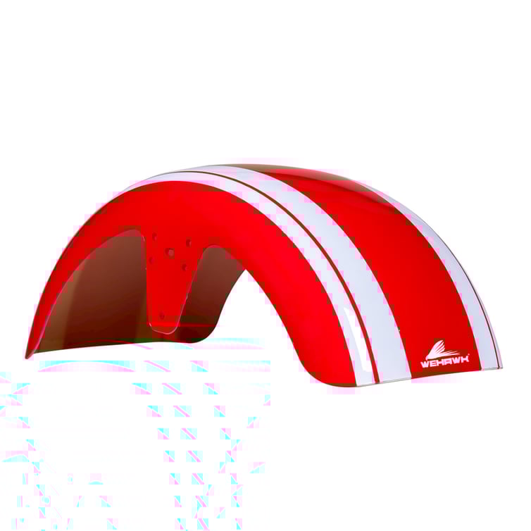 Paralama Dianteiro 3 Para Scooter Eletrica X7/Rz07/Wx07/Mini X07/Rz10/Wx10 Vermelho/ Faixa Branca