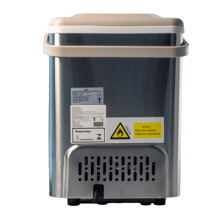 Maquina De Fazer Gelo Portatil Rigz 12kg/Dia Rzg10 Cor Prata 220v