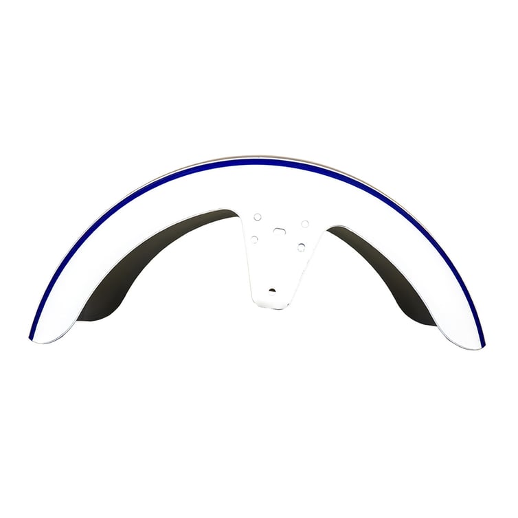 Paralama Dianteiro 3 Para Scooter Eletrica X7/Rz07/Wx07/Mini X07/Rz10/Wx10 Branco/ Faixa Azul