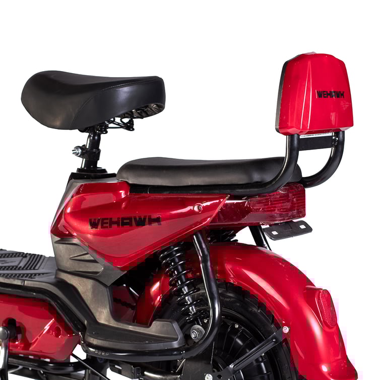Bicicleta Scooter Eletrica Basket Wehawk 500w Bat 48v 12ah Vermelho Bordo