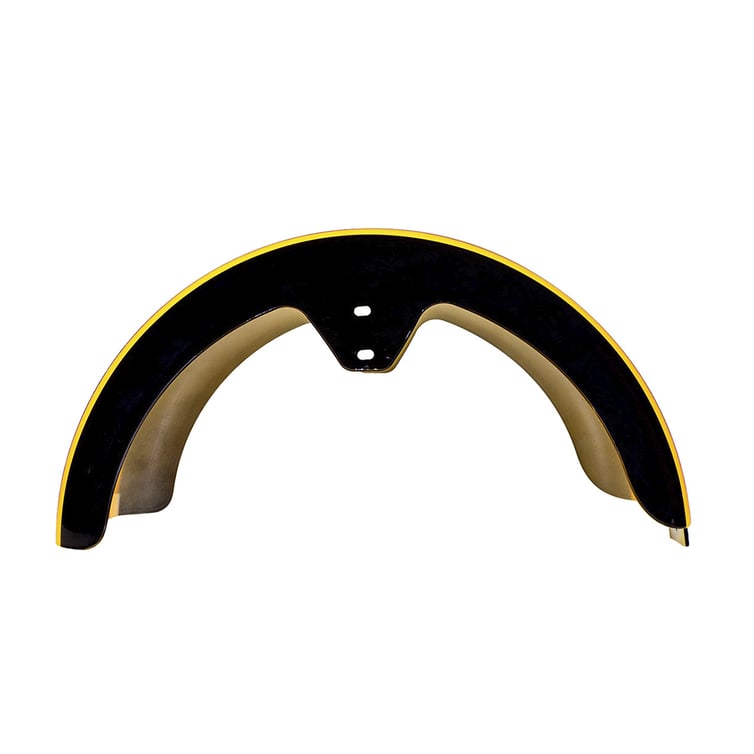 Paralama Traseiro 8 Para Scooter Eletrica X7/Rz07/Wx07/Nb Free/Rz10/Wx10 Preto/ Faixa Amarela