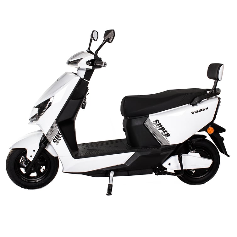 Scooter Eletrica Bicicleta Wehawk Modelo Super 1000w Bat 60v 20ah 2 Lugares White