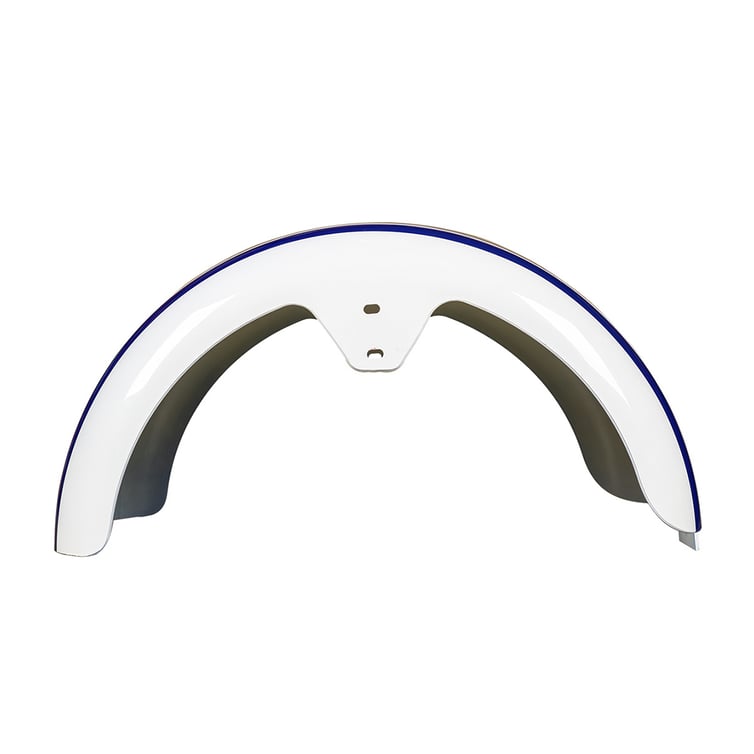 Paralama Traseiro 8 Para Scooter Eletrica X7/Rz07/Wx07/Nb Free/Rz10/Wx10 Branco/ Faixa Azul