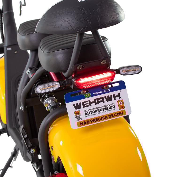 Scooter Bicicleta Eletrica Nb Free Wx-10 Wehawk 1000w Bat 60v 20ah 2 Lugares Amarela New