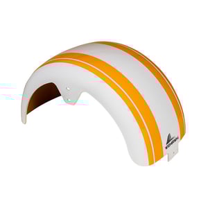 Paralama Traseiro Para Scooter Eletrica Wehawk X7/X8/X16 2000w Branco/ Faixa Amarela
