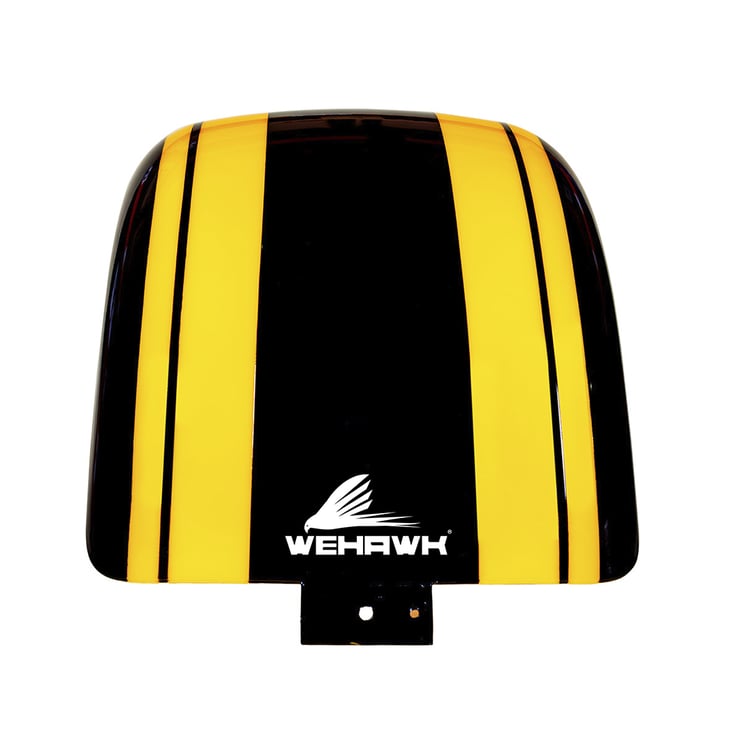 Paralama Traseiro 8 Para Scooter Eletrica X7/Rz07/Wx07/Nb Free/Rz10/Wx10 Preto/ Faixa Amarela