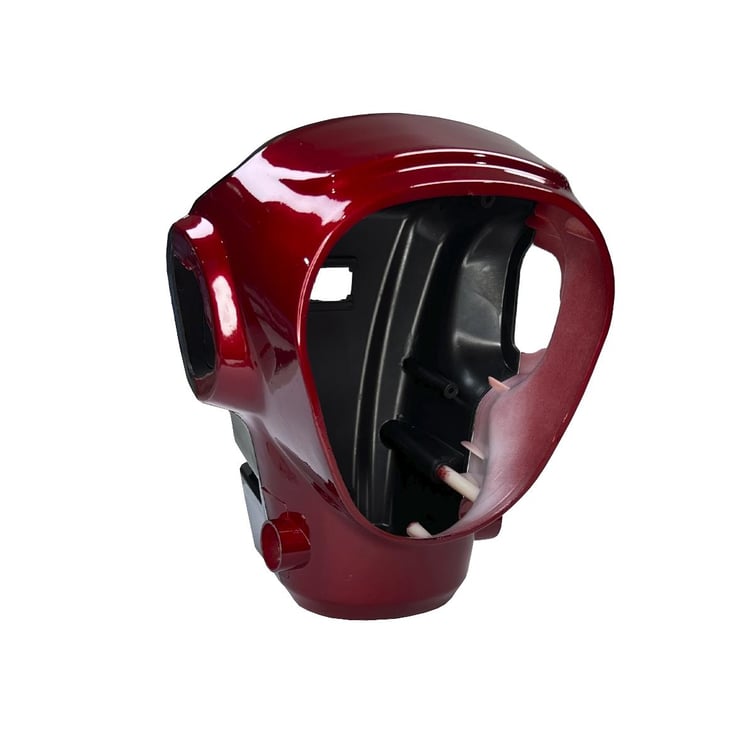 Carenagem Do Farol 1 Para Bicicleta Eletrica Basket 500w/Rz03/Wx03 Vermelho Bordo Jn/Eb