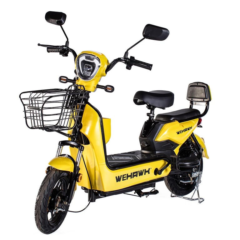 MINI BIKE ELETRICA WEHAWK BASKET HW500 500W BAT 48V 12AH YELLOW