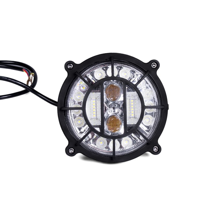 Farol Para Scooter Eletrica X16 Led Com Grade