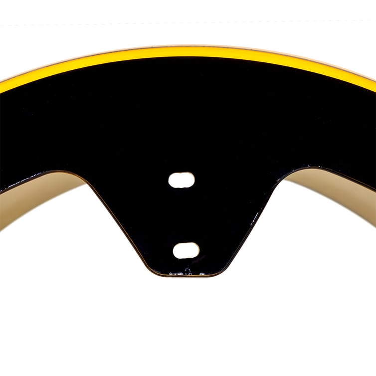 Paralama Traseiro 8 Para Scooter Eletrica X7/Rz07/Wx07/Nb Free/Rz10/Wx10 Preto/ Faixa Amarela