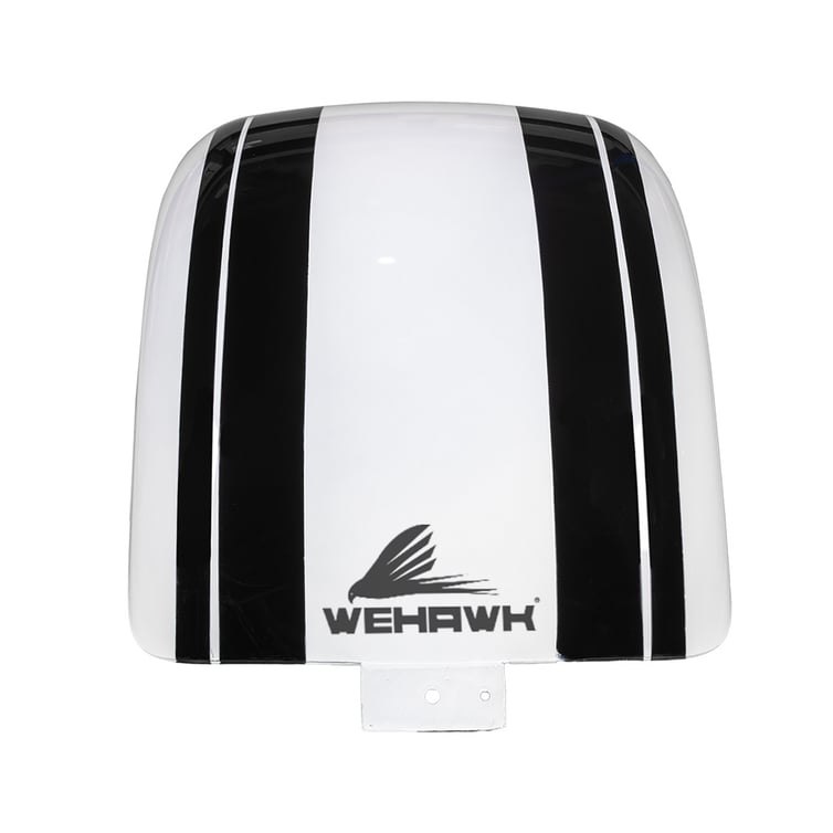 Paralama Traseiro 8 Para Scooter Eletrica X7/Rz07/Wx07/Nb Free/Rz10/Wx10 Branco/ Faixa Preta