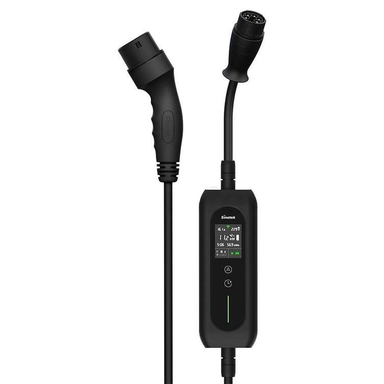 Carregador Veicular Portatil Sinotek M2-7-5000 7kw Cabo 5m T2 Monofasico 220v
