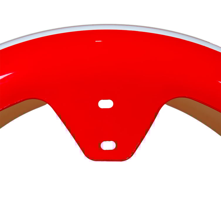 Paralama Traseiro 8 Para Scooter Eletrica X7/Rz07/Wx07/Nb Free/Rz10/Wx10 Vermelho/ Faixa Branca