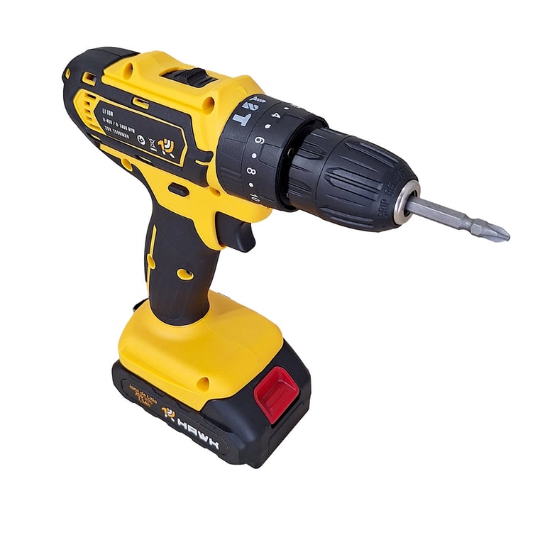 Parafusadeira E Furadeira De Impacto 20v 3/8" Bivolt 1.5ah Li-Ion Hw1046i Hawk