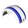 Paralama Traseiro 8 Para Scooter Eletrica X7/Rz07/Wx07/Nb Free/Rz10/Wx10 Branco/ Faixa Azul