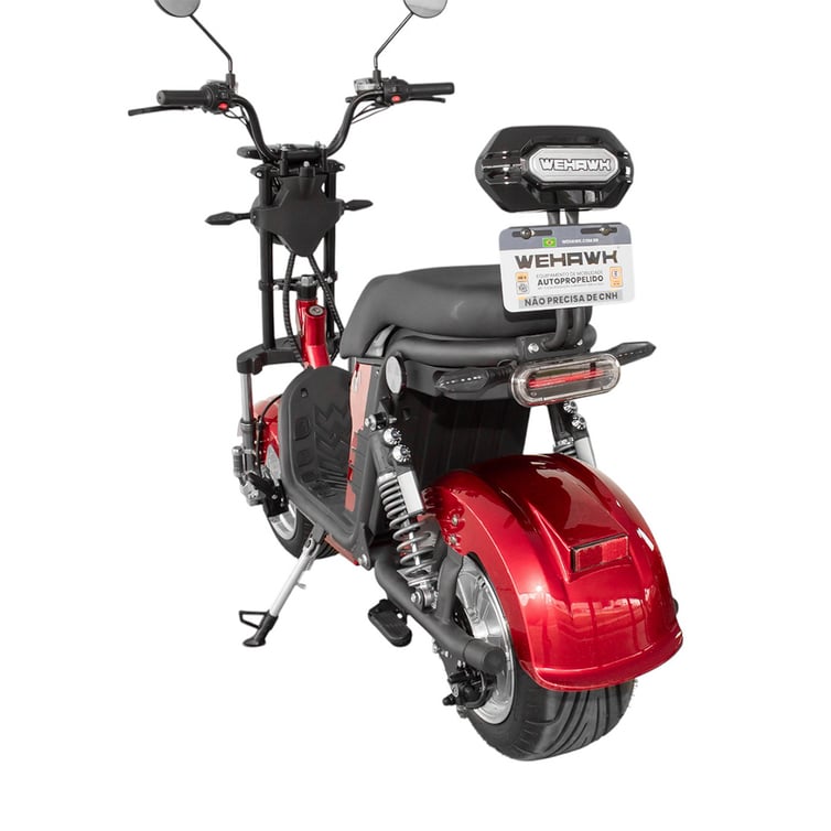 Scooter Bicicleta Eletrica Wx-11 Wehawk 1000w Bat 60v 20ah 2 Lugares Vermelho Bordo