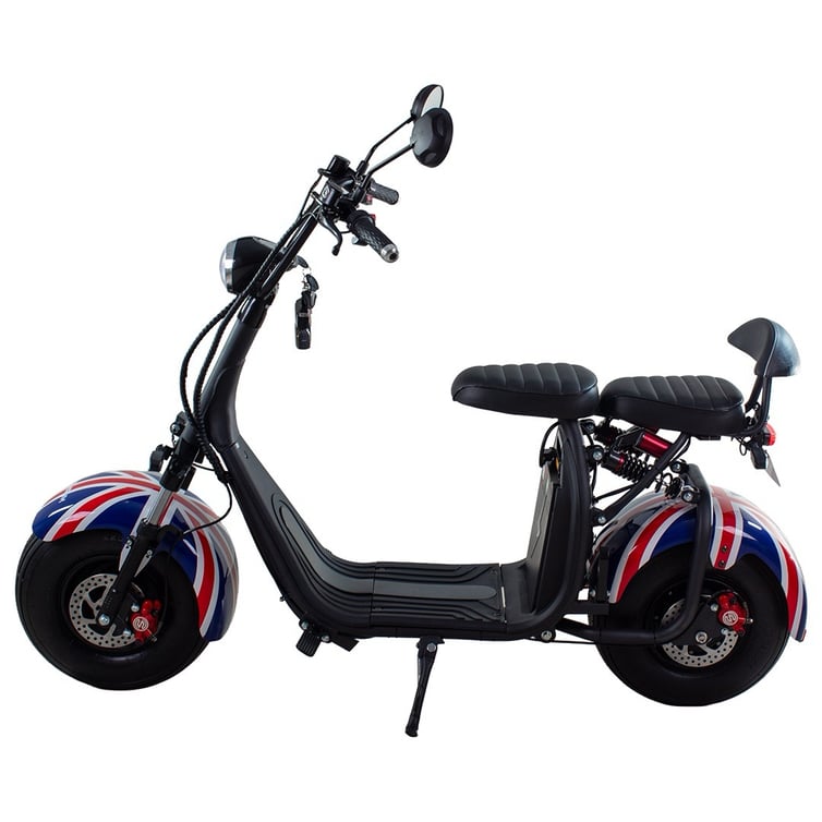 Scooter Bicicleta Eletrica Nb Free Wx-10 Wehawk 1000w Bat 60v 20ah 2 Lugares Bandeira Inglaterra New