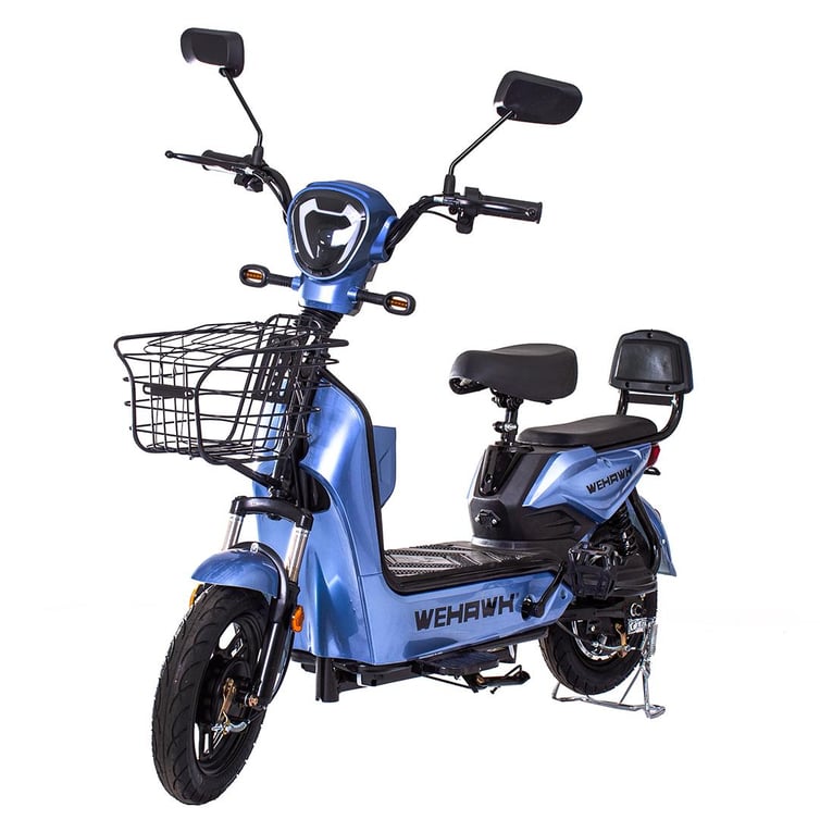 Bicicleta Scooter Eletrica Basket Wehawk 500w Bat 48v 12ah Roxo Claro