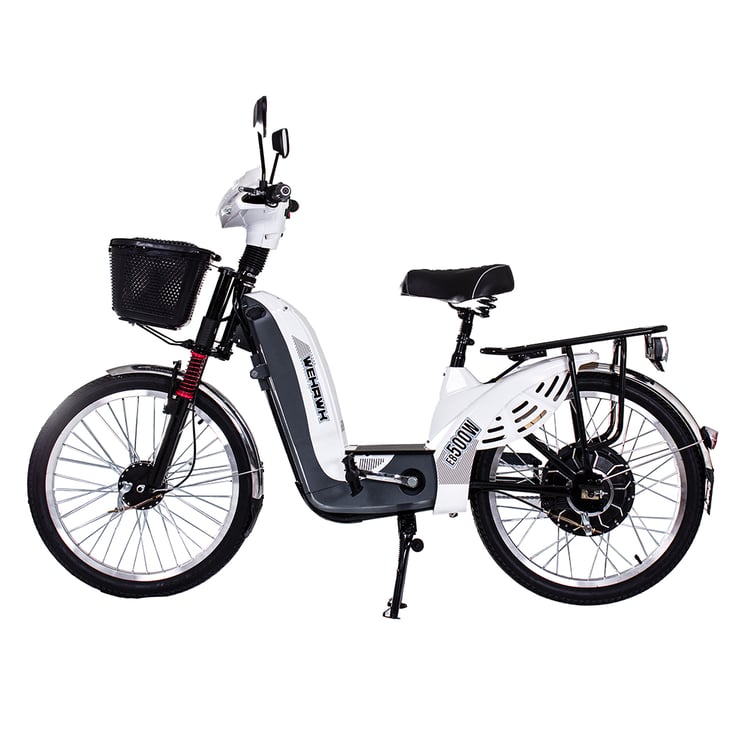 Bicicleta Scooter Eletrica Eb500w Wx-01 Wehawk Bat 48v 12ah Branca