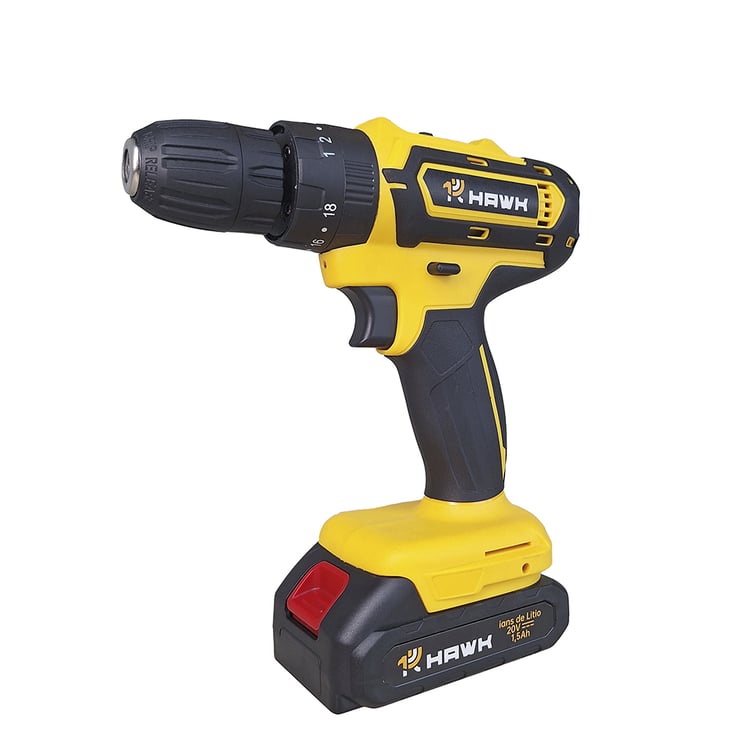 Parafusadeira E Furadeira De Impacto 20v 3/8" Bivolt 1.5ah Li-Ion Hw1046i Duas Baterias Hawk