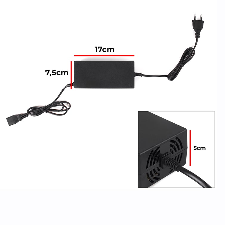 Carregador De Bateria Para Scooter Eletrica De Litio 67.2v 3ah