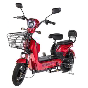 Bicicleta Scooter Eletrica Basket Wehawk 500w Bat 48v 12ah Vermelho Bordo