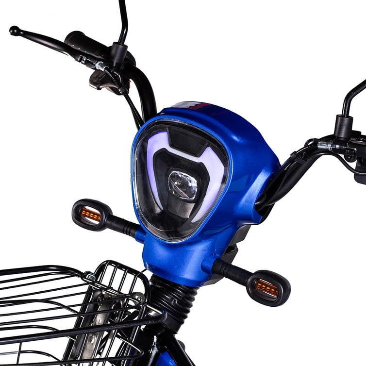 Bicicleta Scooter Eletrica Basket Wehawk 500w Bat 48v 12ah Azul Safira