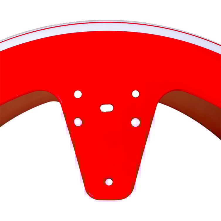 Paralama Dianteiro 3 Para Scooter Eletrica X7/Rz07/Wx07/Mini X07/Rz10/Wx10 Vermelho/ Faixa Branca