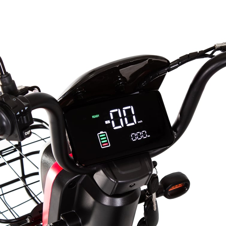 Bicicleta Scooter Eletrica Prime Wehawk Hw500 500w Bat 48v 12ah Vermelha