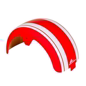 Paralama Traseiro 8 Para Scooter Eletrica X7/Rz07/Wx07/Nb Free/Rz10/Wx10 Vermelho/ Faixa Branca