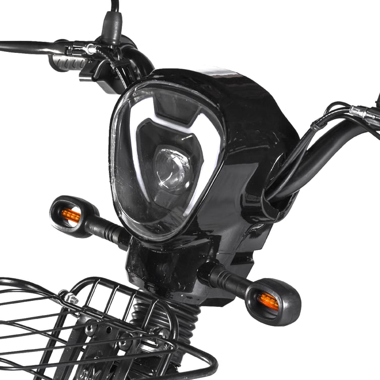Carenagem Do Farol 1 Para Bicicleta Eletrica Basket 500w/Rz03/Wx03 Preta Jn/Eb