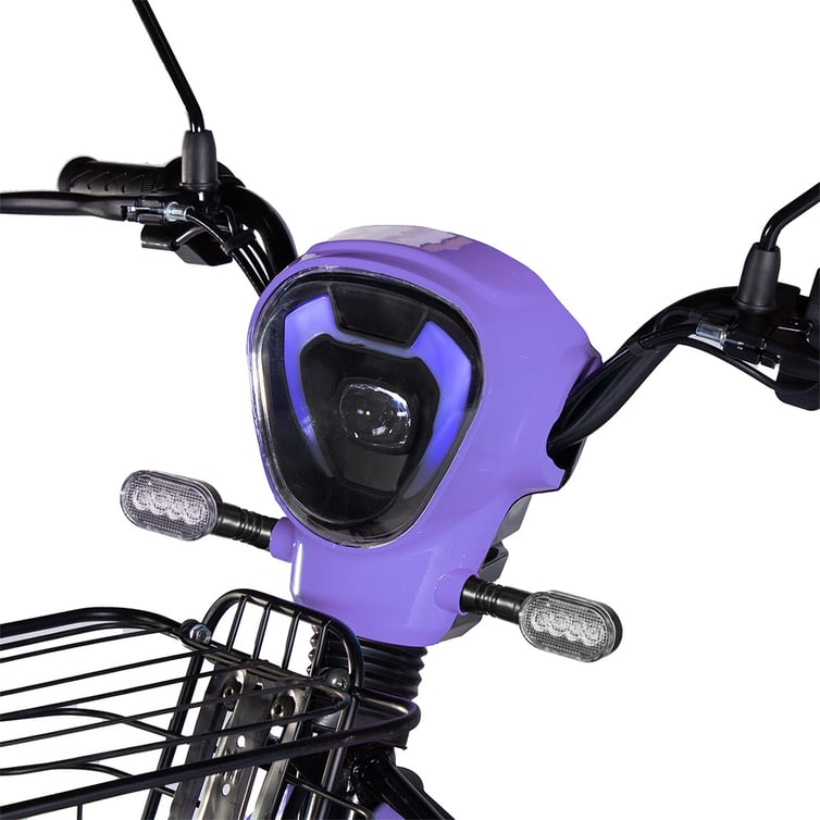 Bicicleta Scooter Eletrica Basket Wehawk 500w Bat 48v 12ah Lilas