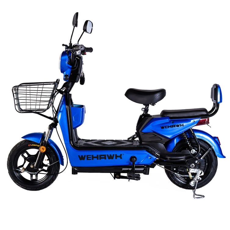 Bicicleta Scooter Eletrica Basket Wehawk 500w Bat 48v 12ah Azul Safira