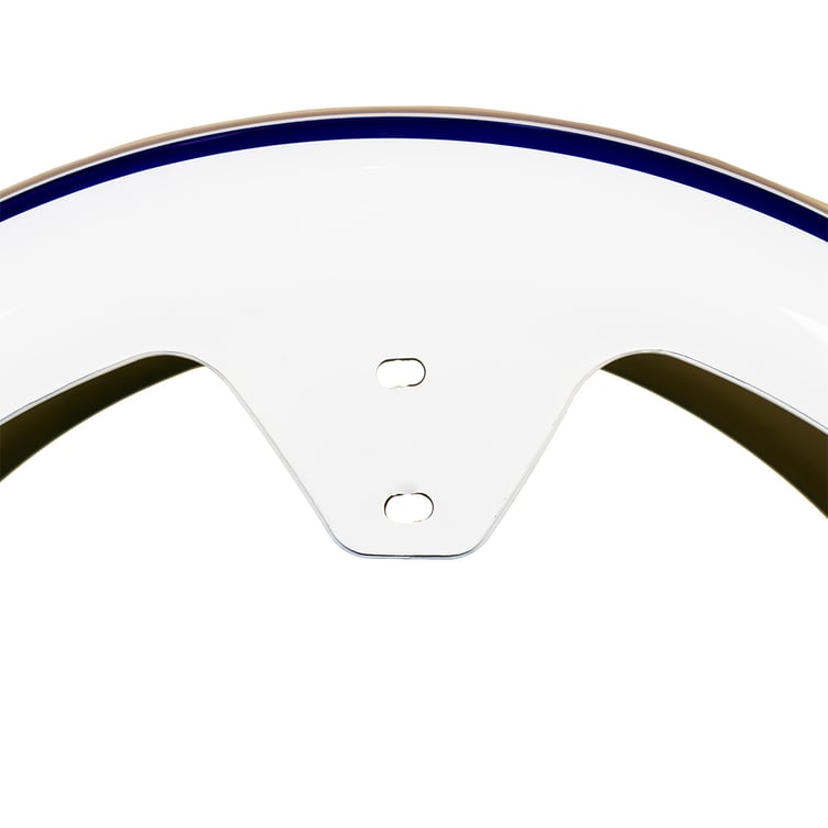 Paralama Traseiro 8 Para Scooter Eletrica X7/Rz07/Wx07/Nb Free/Rz10/Wx10 Branco/ Faixa Azul