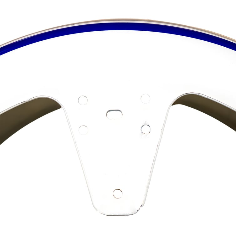 Paralama Dianteiro 3 Para Scooter Eletrica X7/Rz07/Wx07/Mini X07/Rz10/Wx10 Branco/ Faixa Azul