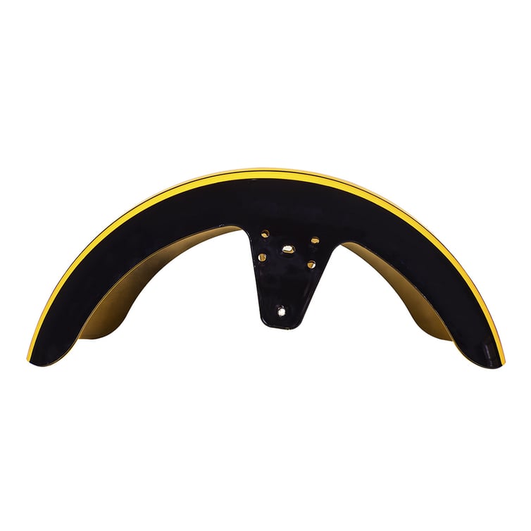 Paralama Dianteiro 3 Para Scooter Eletrica X7/Rz07/Wx07/Mini X07/Rz10/Wx10 Preto/ Faixa Amarela