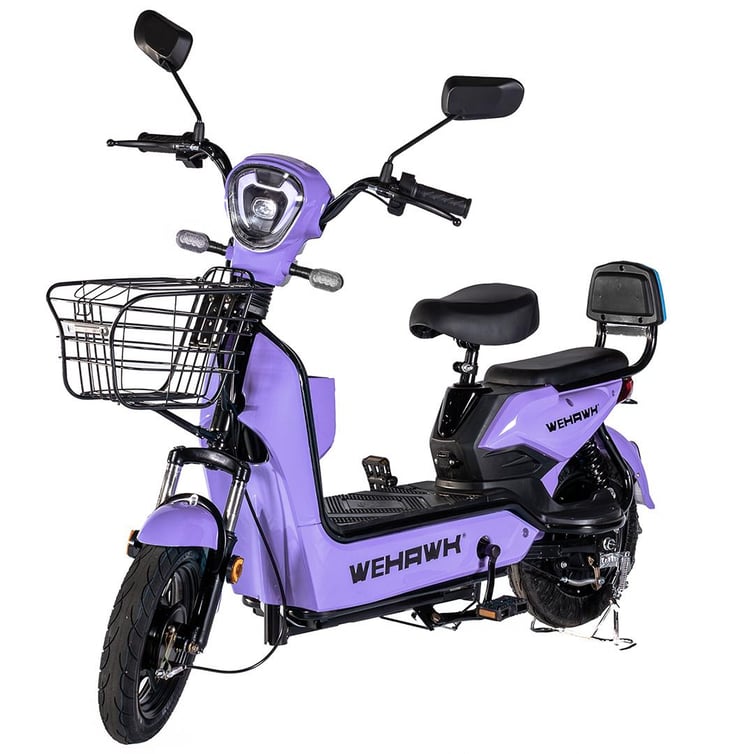 Bicicleta Scooter Eletrica Basket Wehawk 500w Bat 48v 12ah Lilas