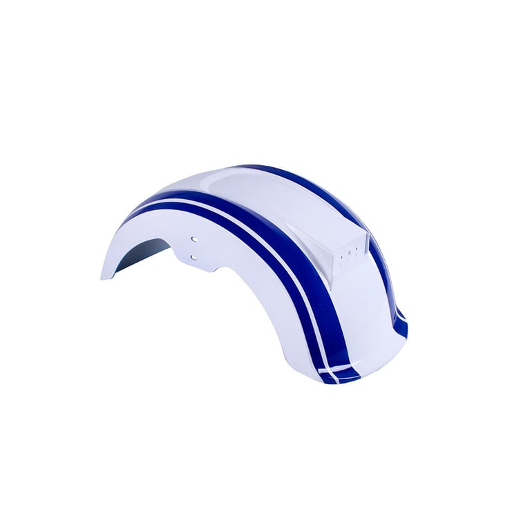 Paralama Traseiro Para Scooter Eletrica Wehawk X16 Branco/ Faixa Azul