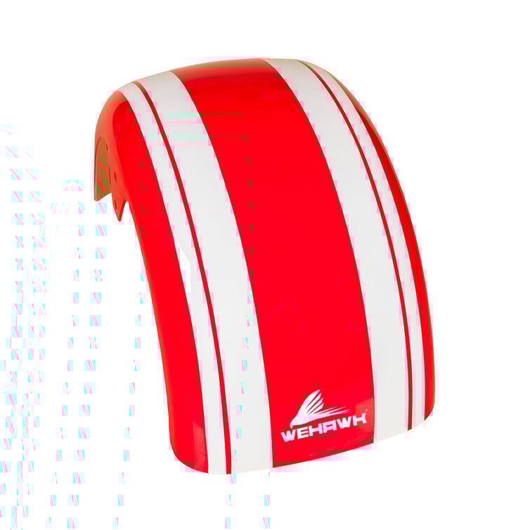 Paralama Traseiro 8 Para Scooter Eletrica X7/Rz07/Wx07/Nb Free/Rz10/Wx10 Vermelho/ Faixa Branca