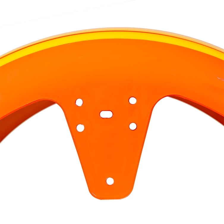 Paralama Dianteiro 3 Para Scooter Eletrica X7/Rz07/Wx07/Mini X07/Rz10/Wx10 Laranja/ Faixa Amarela