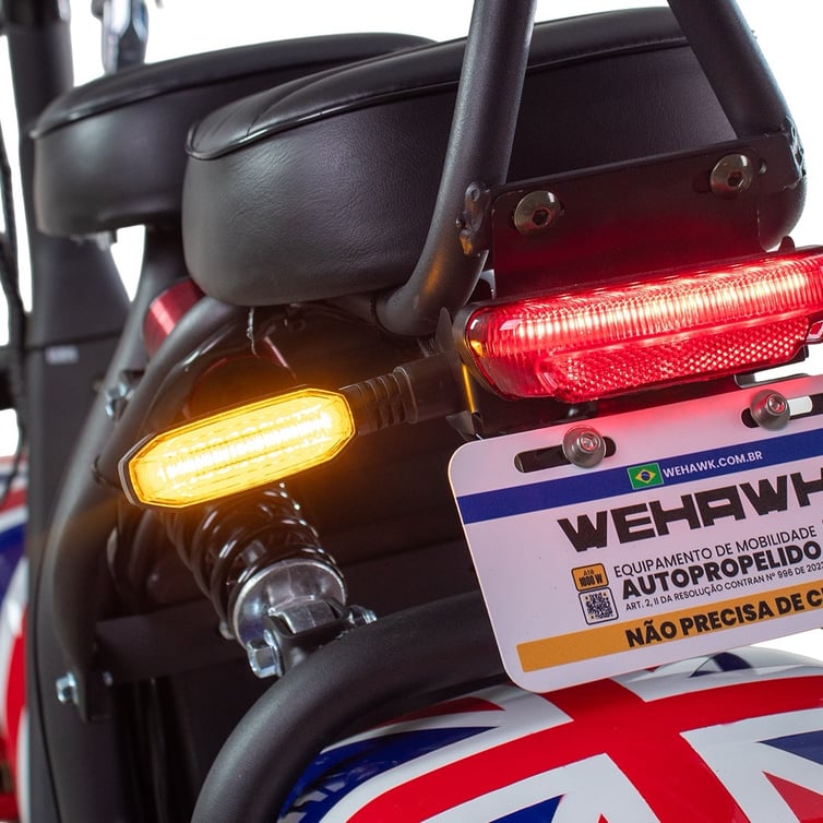 Scooter Bicicleta Eletrica Nb Free Wx-10 Wehawk 1000w Bat 60v 20ah 2 Lugares Bandeira Inglaterra New