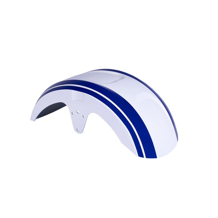 Paralama Dianteiro Para Scooter Eletrica X16 Branco/ Faixa Azul